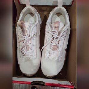 Women's Nike White and Pink Sneakers